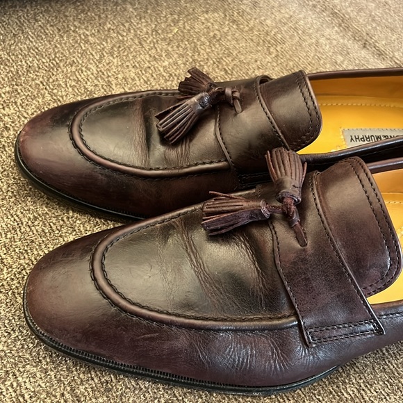 Johnston Murphy Signature Series Brown Leather Tassel Loafers Size 9 - Picture 7 of 13